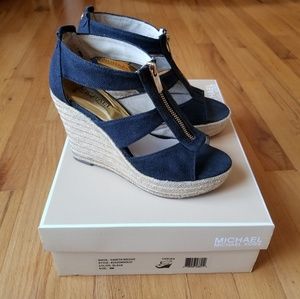 Michael Kors Damita Wedge Black Size 6